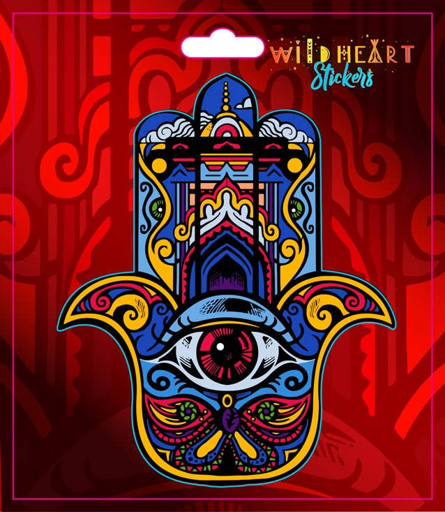 Palm of Peace Sticker | A soulful shimmer for your sacred space