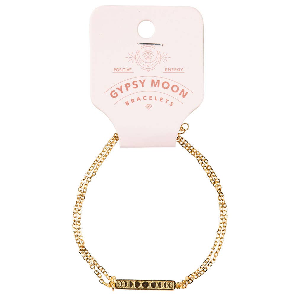 GOLD ADJUSTABLE MOON PHASES BRACELET