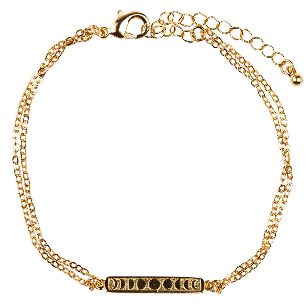 GOLD ADJUSTABLE MOON PHASES BRACELET