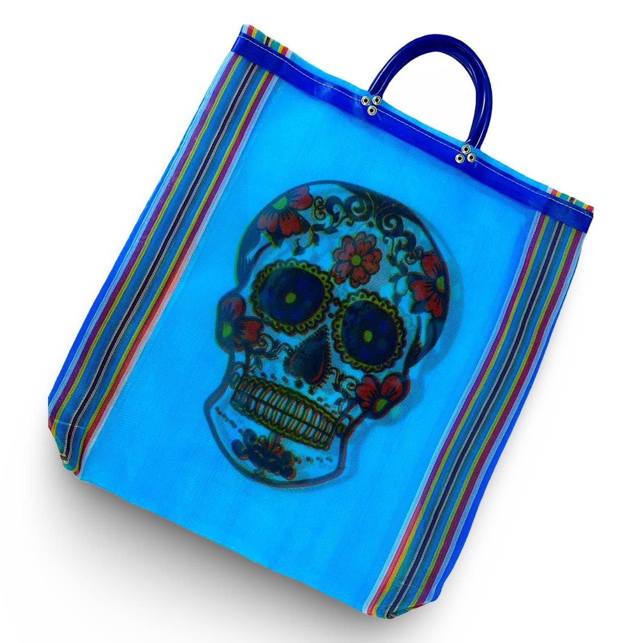 Day of the Dead Sugar Skull Market Mesh Tote Bag Authentic Original