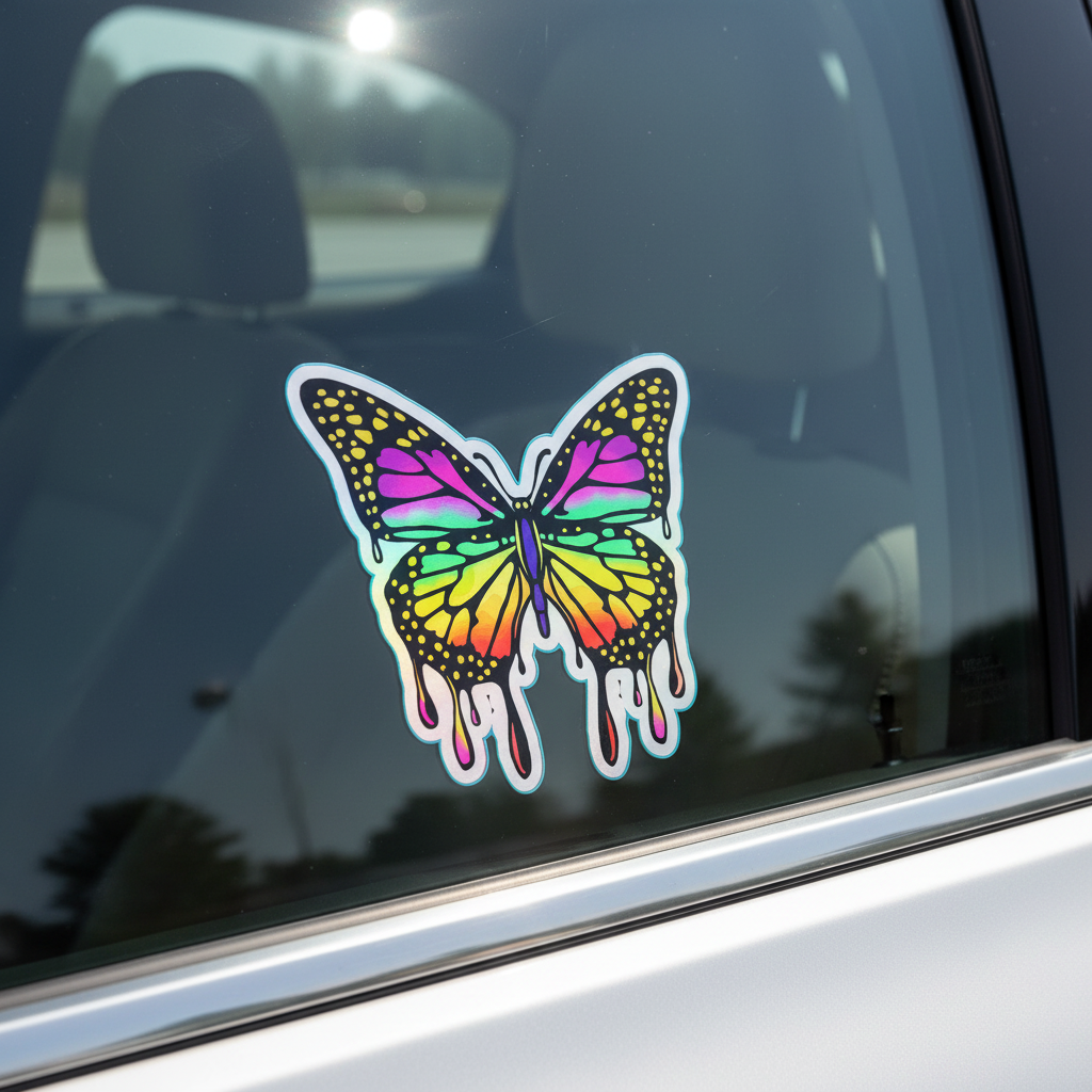 Cosmic Flutterby Melted Wings Sticker