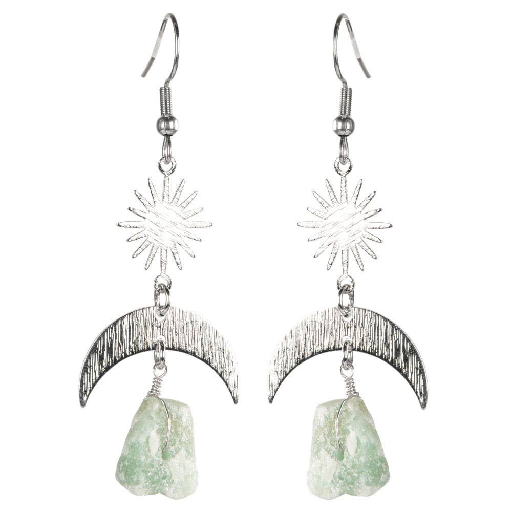 Sun And Moon Stone Earring
