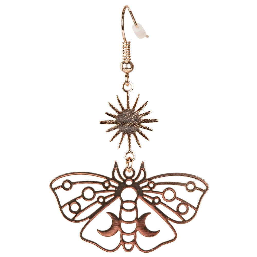 Moth Sun & Moon Earrings