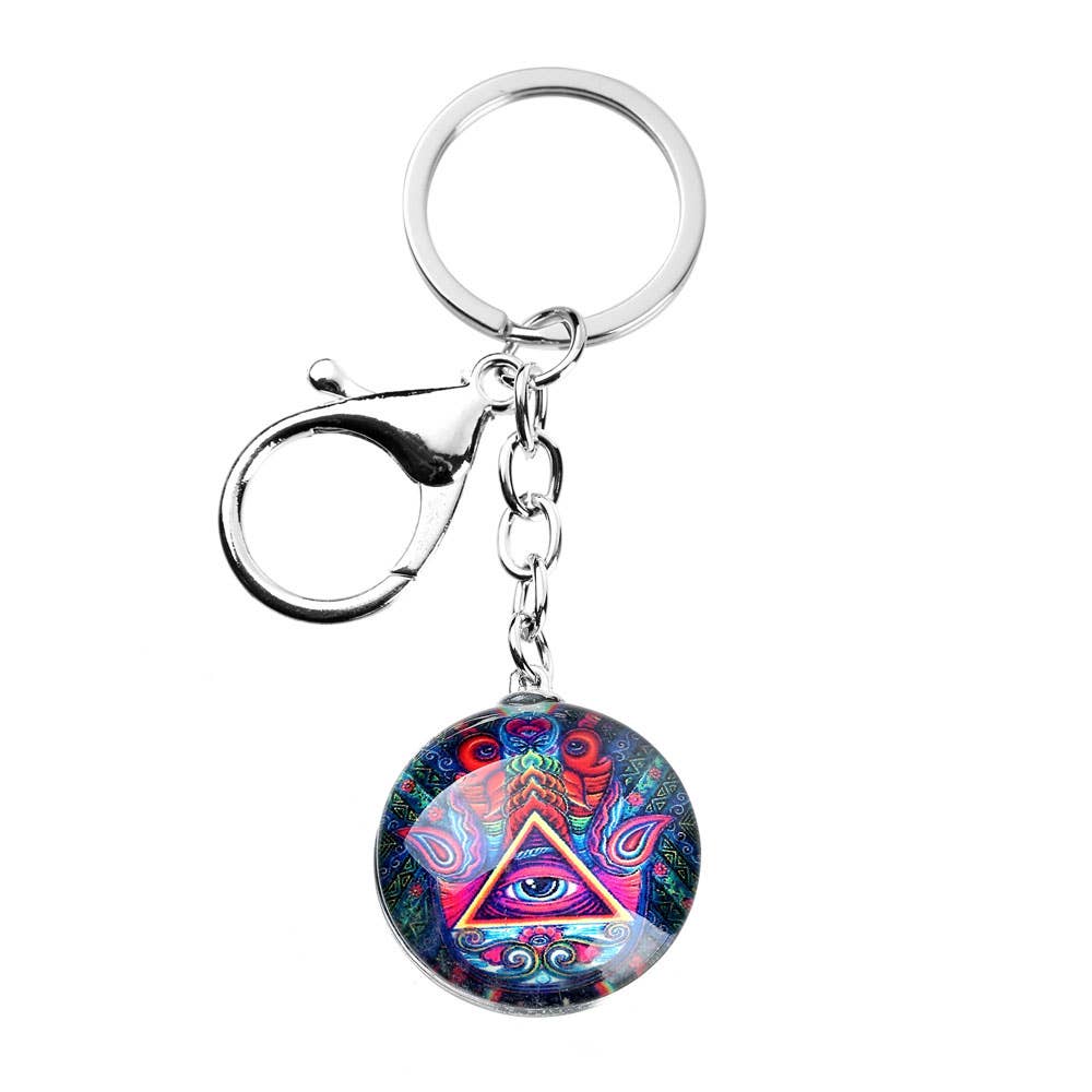 ASSORTED EVIL EYE ACRYLIC KEYCHAINS