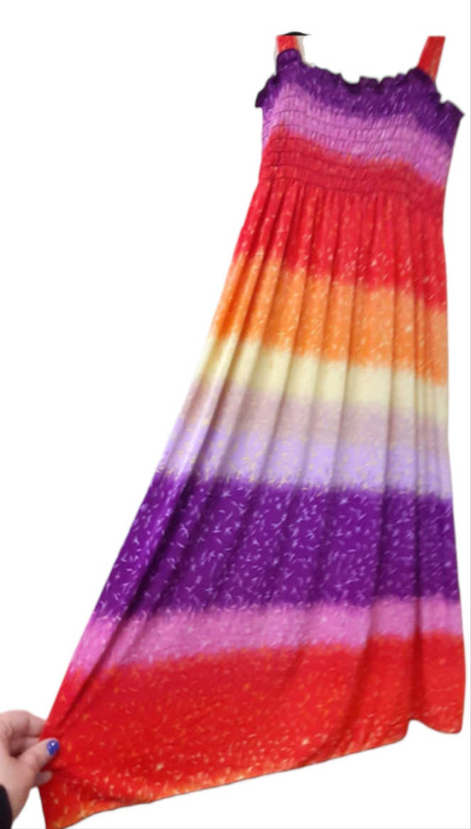 Rainbow Radiance Smocked Mini Dress