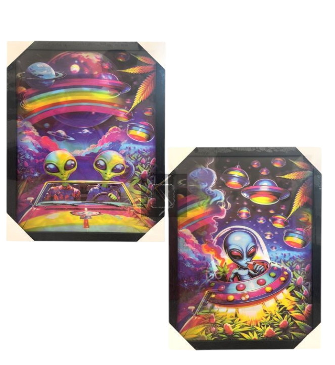 Triptych Traveler™ – Angle‑Flipping 3D Lenticular Portal Poster (17" x 13")