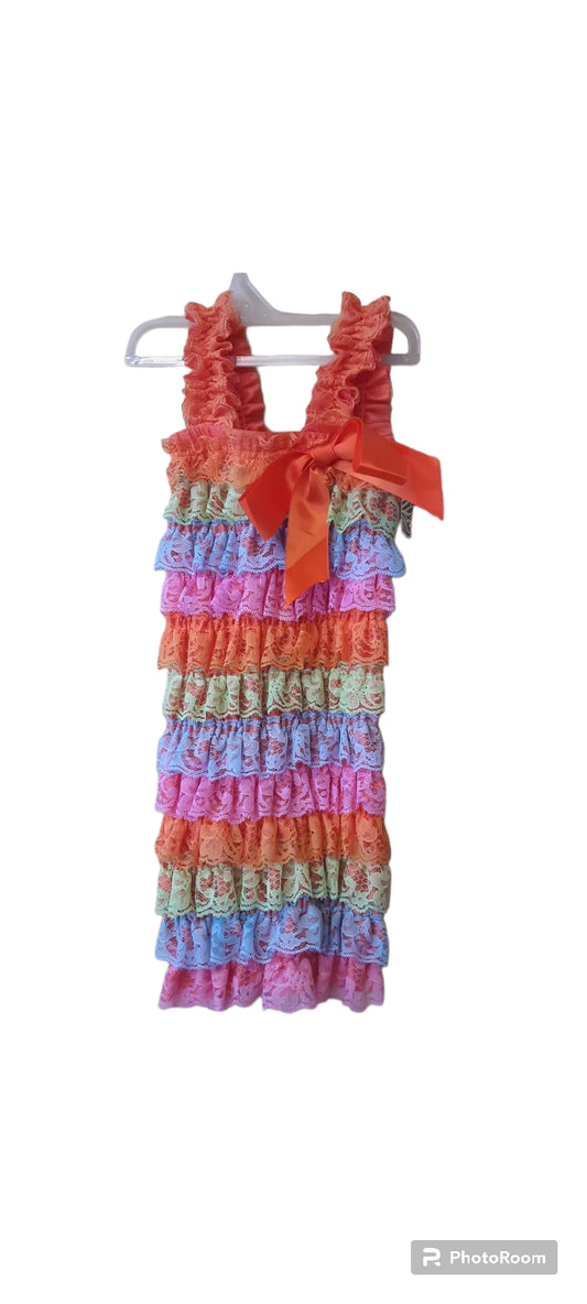 Multi colored petti rompers