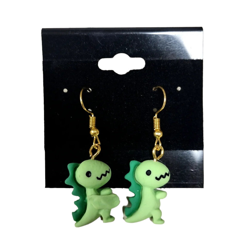 Prehysterical Dangles  – Dino Charm Earrings