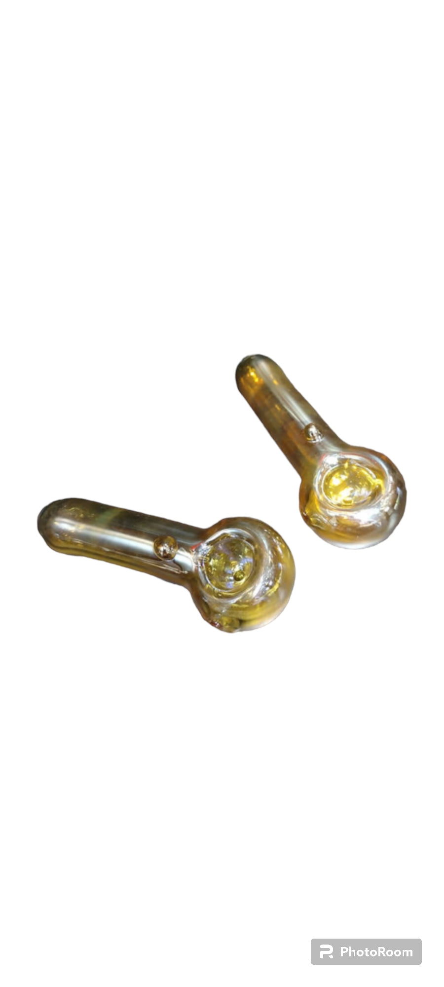 Golden Hour Glow – Gold-Fumed Glass Pipe