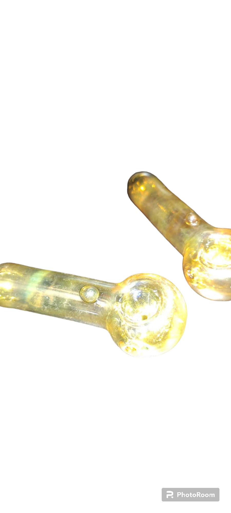 Golden Hour Glow – Gold-Fumed Glass Pipe
