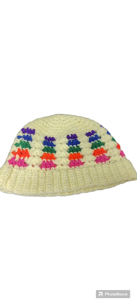 The Rainbow Ruckus Crochet Beanie