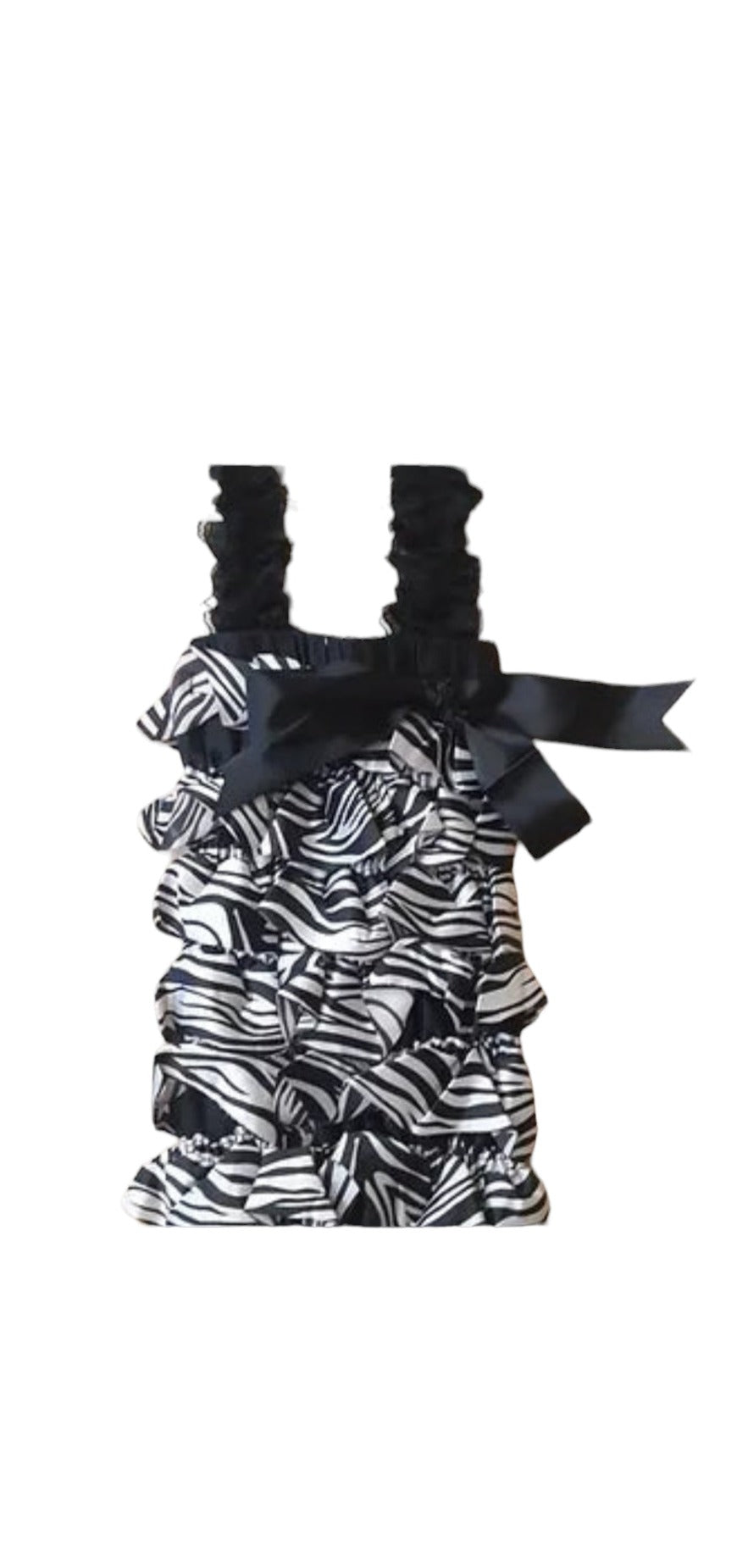 Zebra Ruffle Rompers
