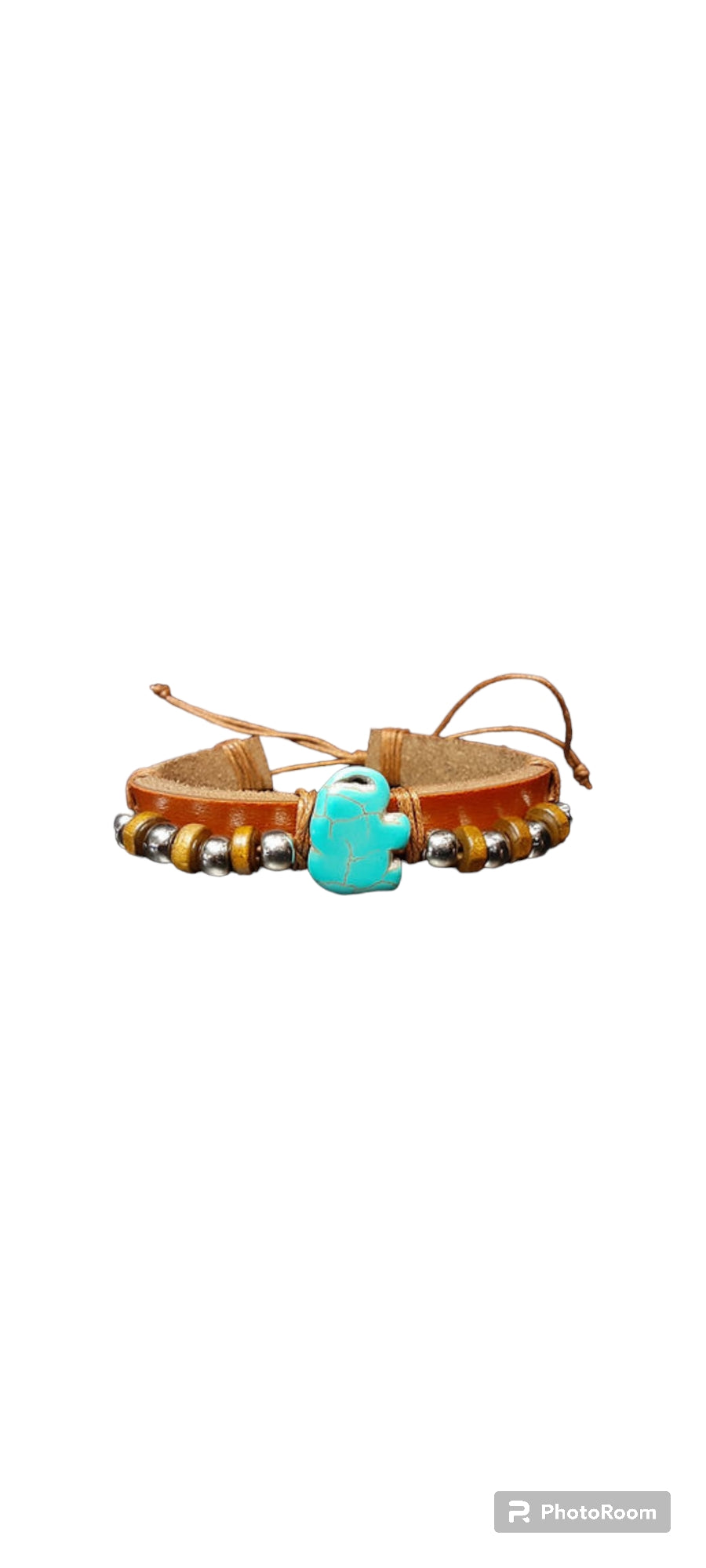 EleMyst Wraps — Leather + Turquoise Elephant Charm Bracelets