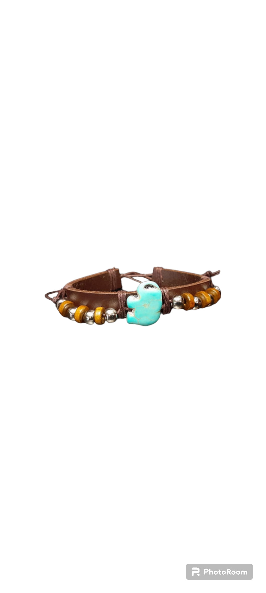 EleMyst Wraps — Leather + Turquoise Elephant Charm Bracelets