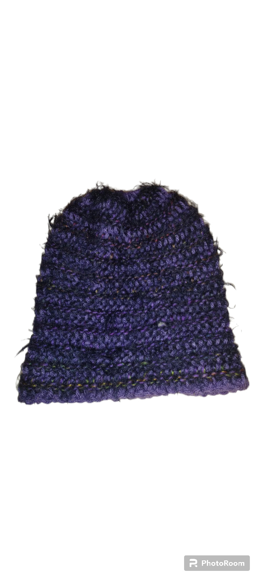 Plum Aura Fuzzy Beanie