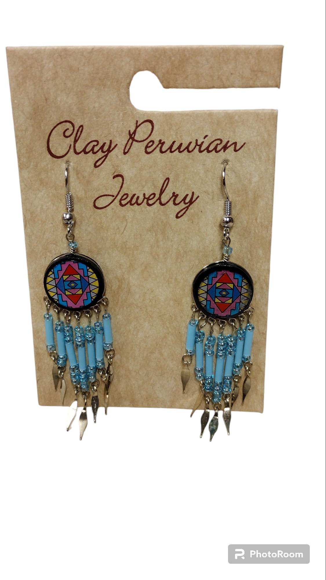 Painted Clay Earrings Geometric