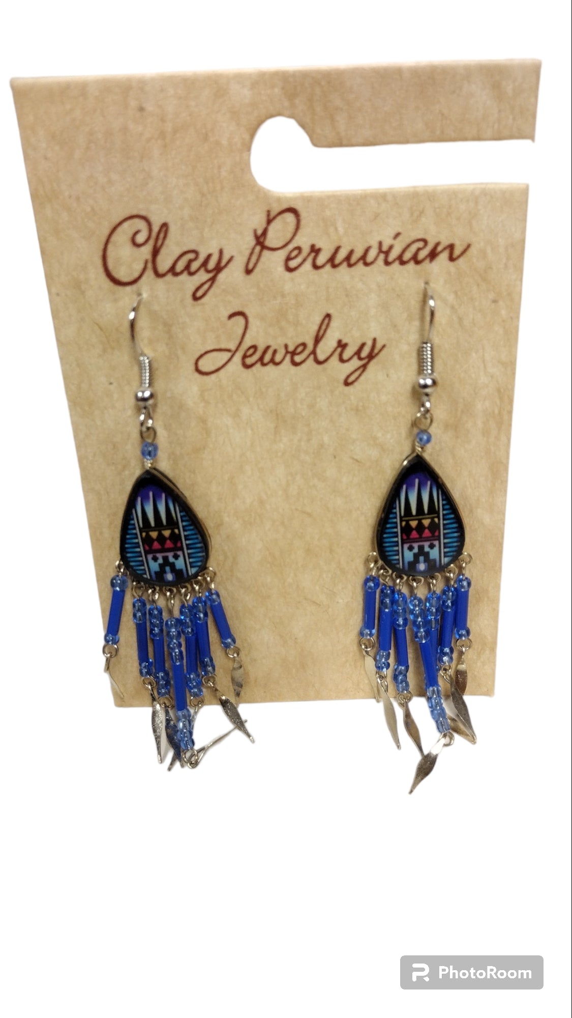 Painted Clay Earrings Geometric