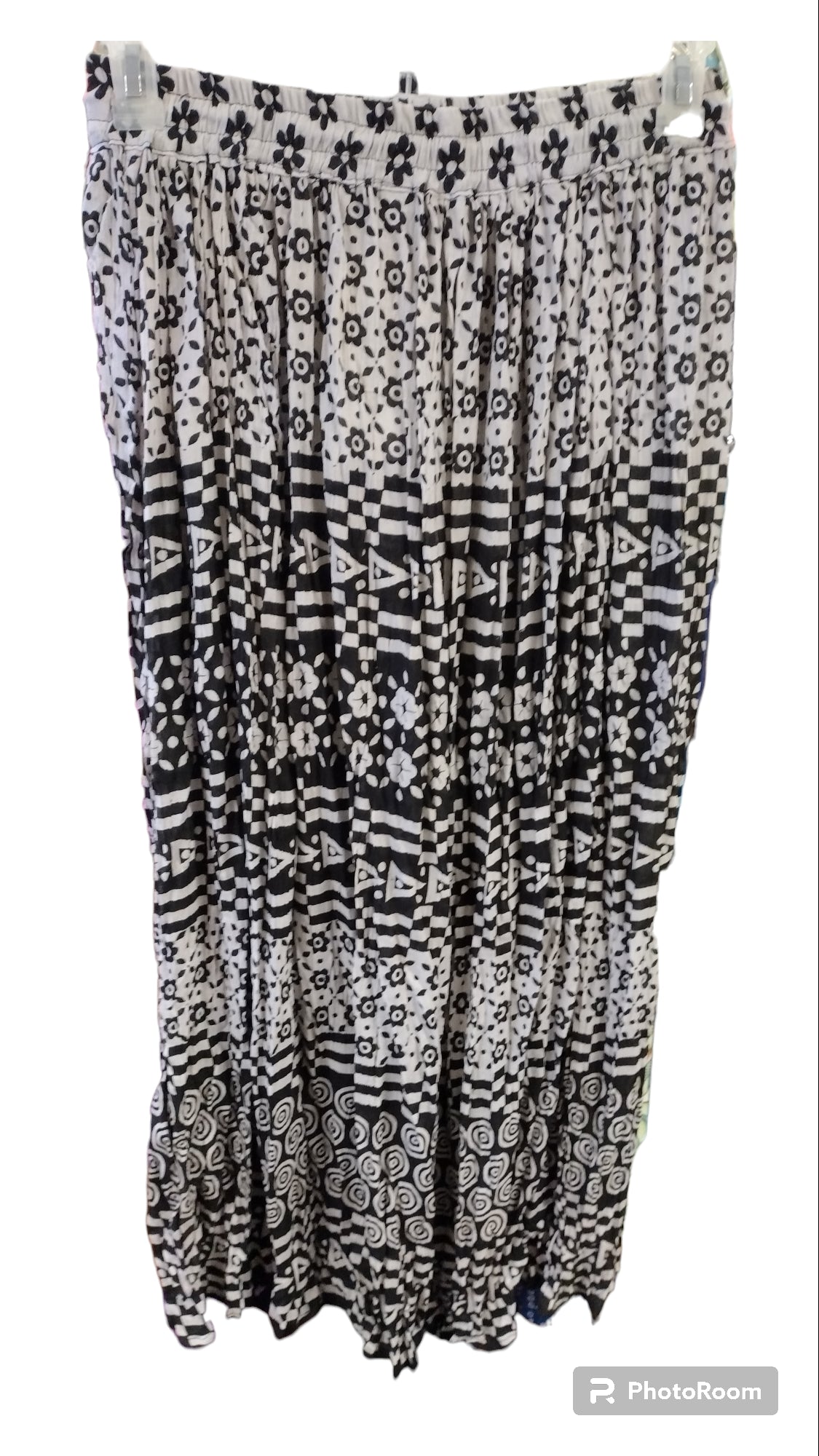 Large Crinkle Rayon Long Skirts