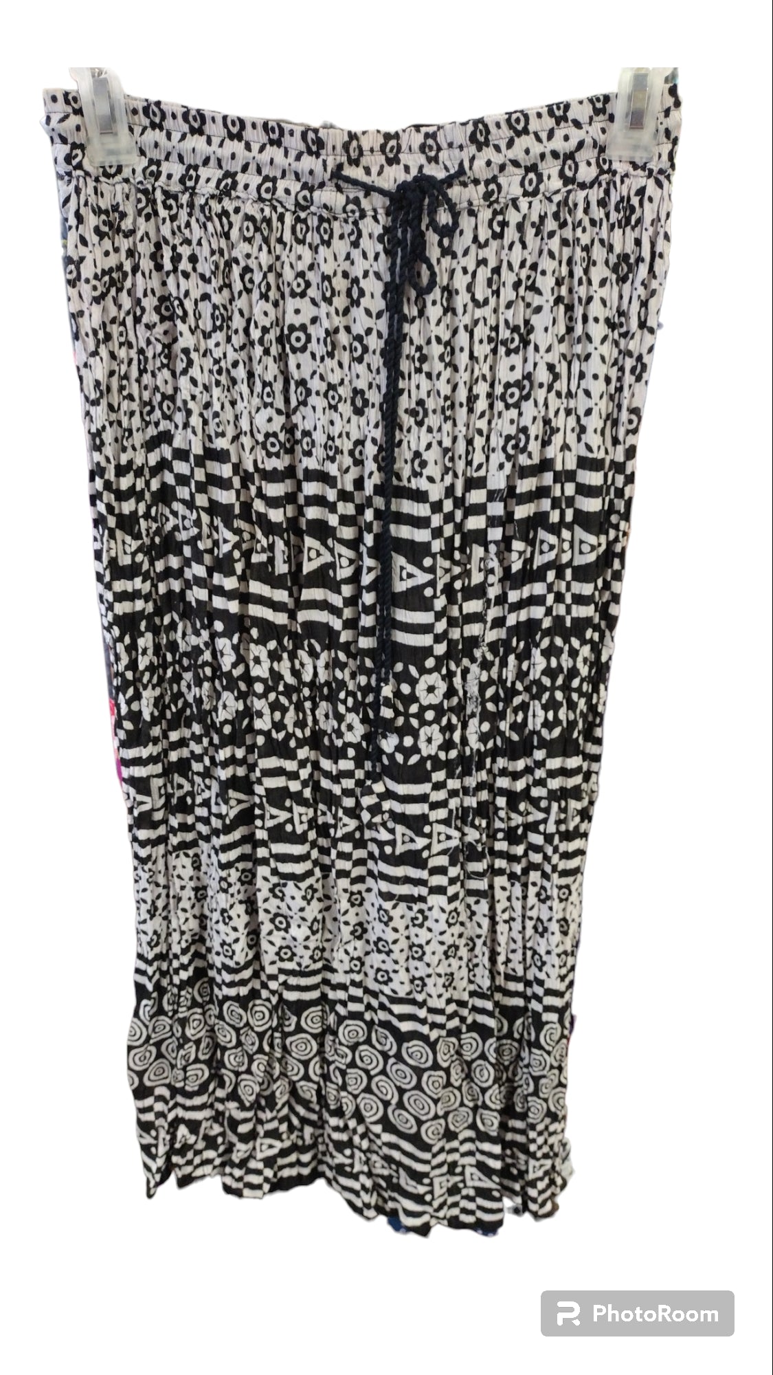 Large Crinkle Rayon Long Skirts