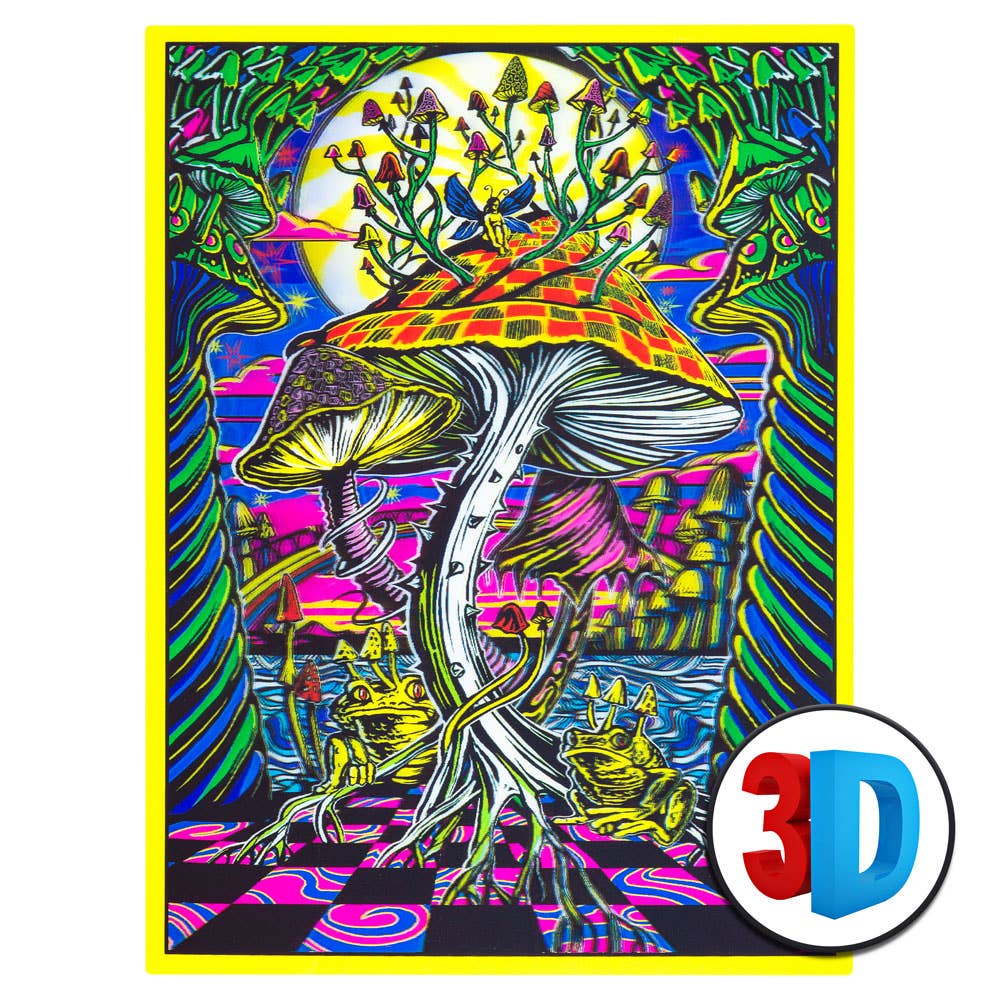 Sporelight Sonata — 3D Lenticular Wall Art for the Moonlit Mind