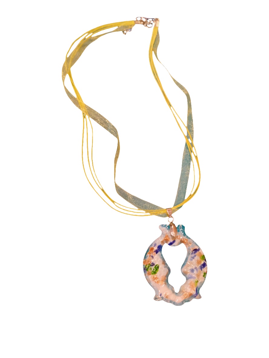 Lime Love Ribbon Necklace