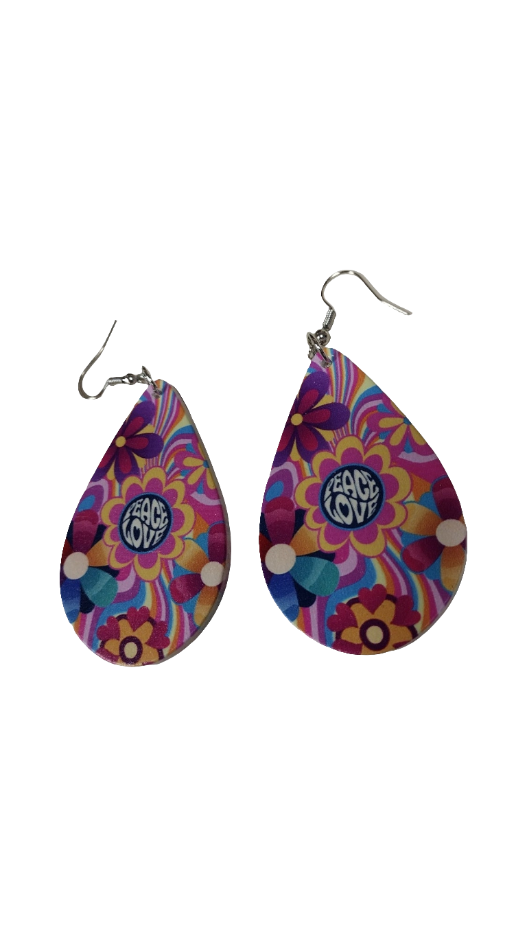 Wooden Drop Earrings
