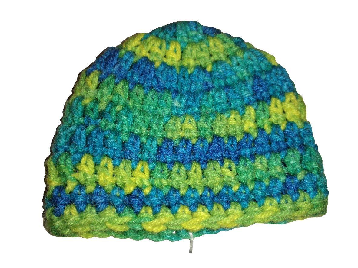 Giggle Sprout Beanie : Bright yarn. Big personality. Tiny head.