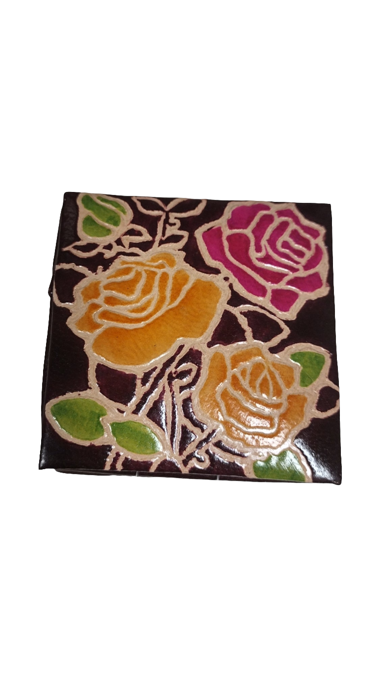 Floral Snap Leather Coin Purse
