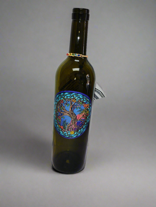 “Root & Rise” – Tree of Life Glass Incense Burner Bottle (11.5")