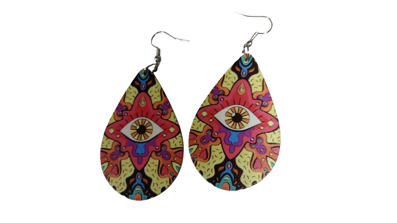 Wooden Drop Earrings
