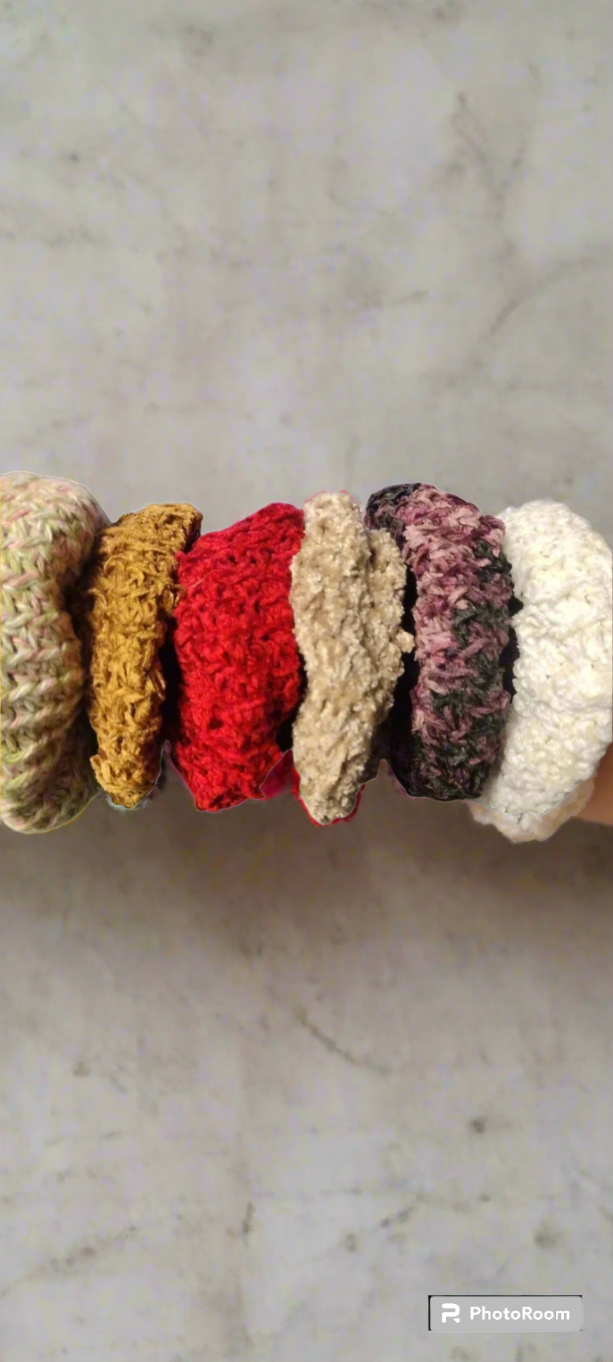 Cosmic Coil Crochet Scrunchies