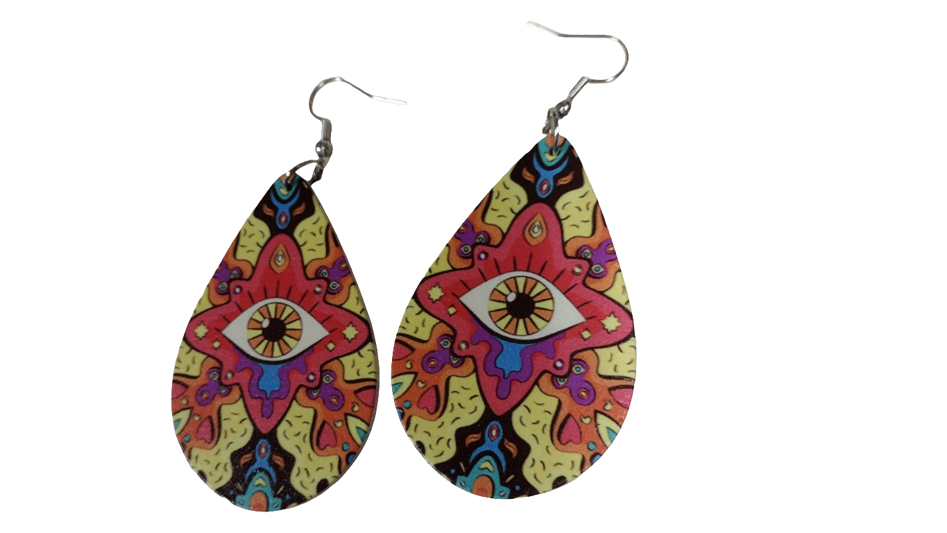 Wooden Drop Earrings