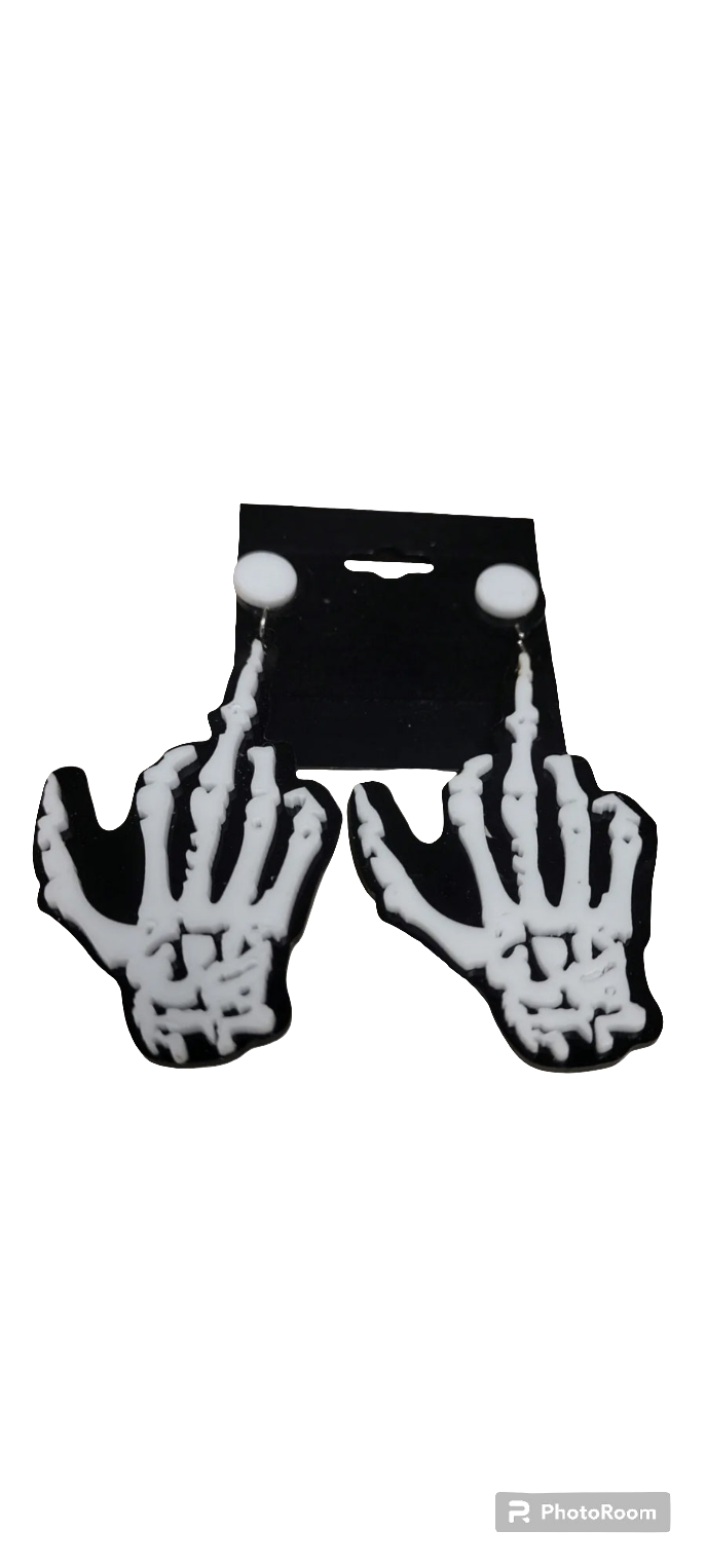 Skeleton Finger Earrings