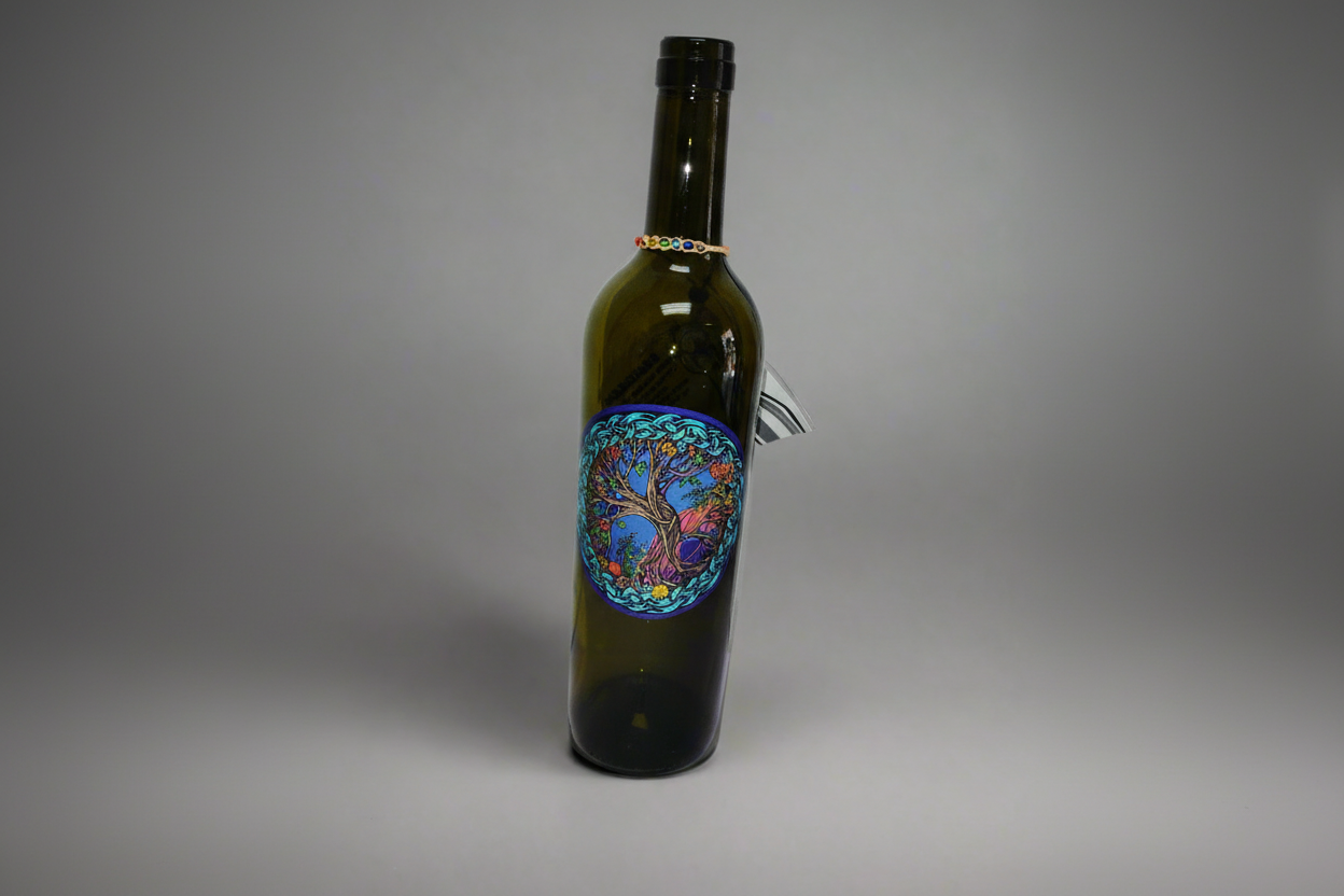 “Root & Rise” – Tree of Life Glass Incense Burner Bottle (11.5")