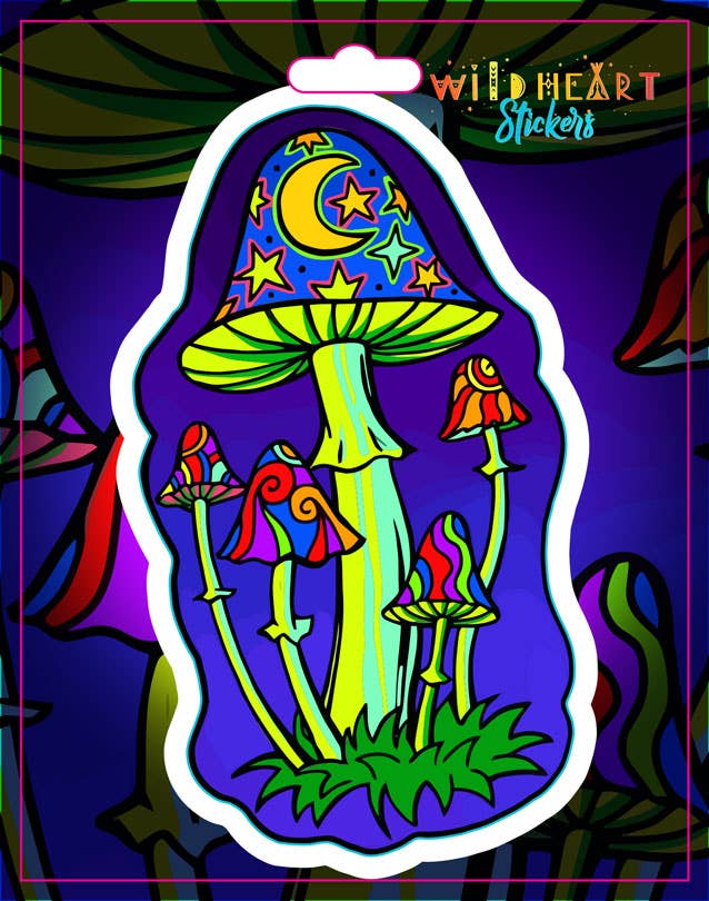 Mushrooms Window Sticker
