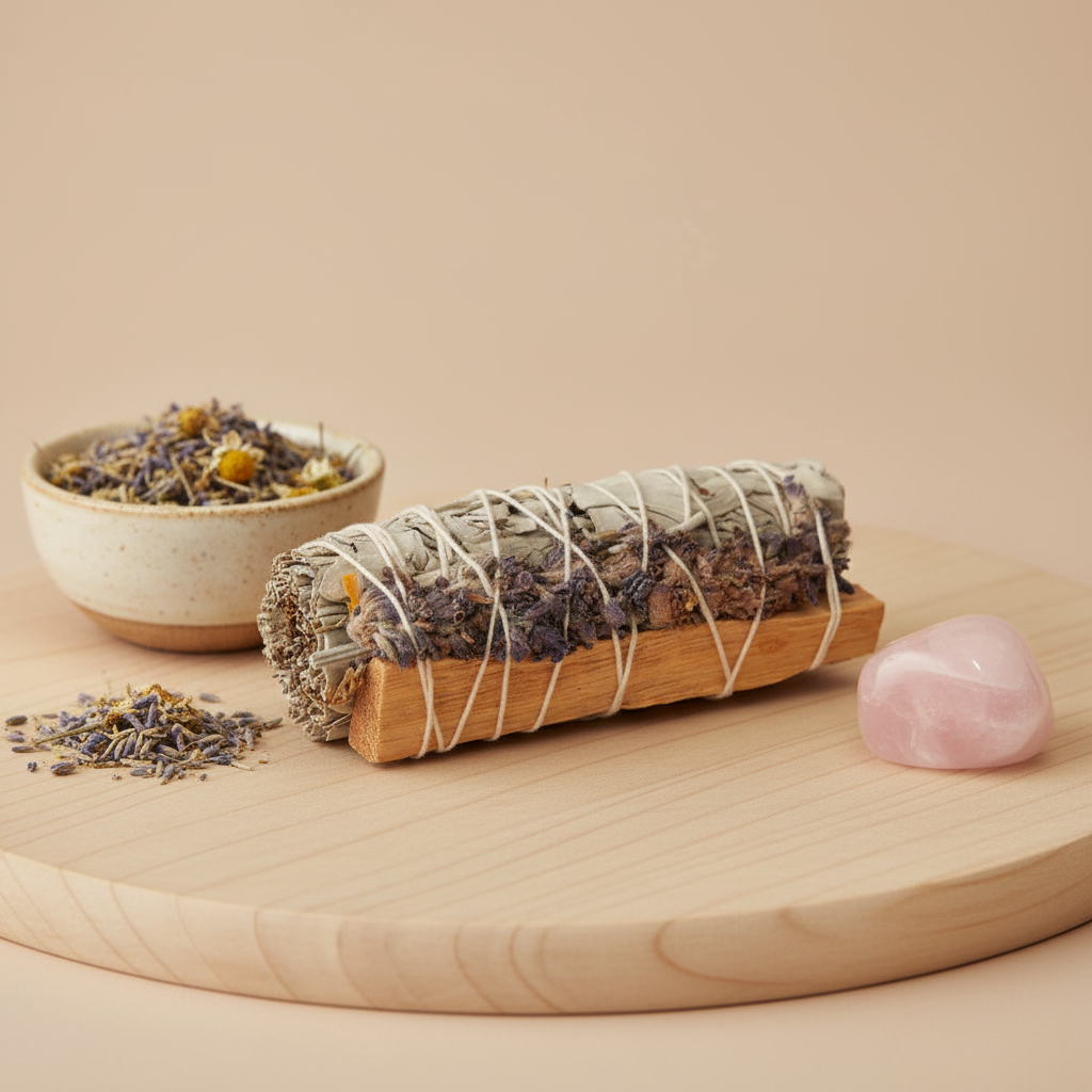 White Sage + Palo Santo + Lavender Bundle – 4" Cleansing Ritual Stick