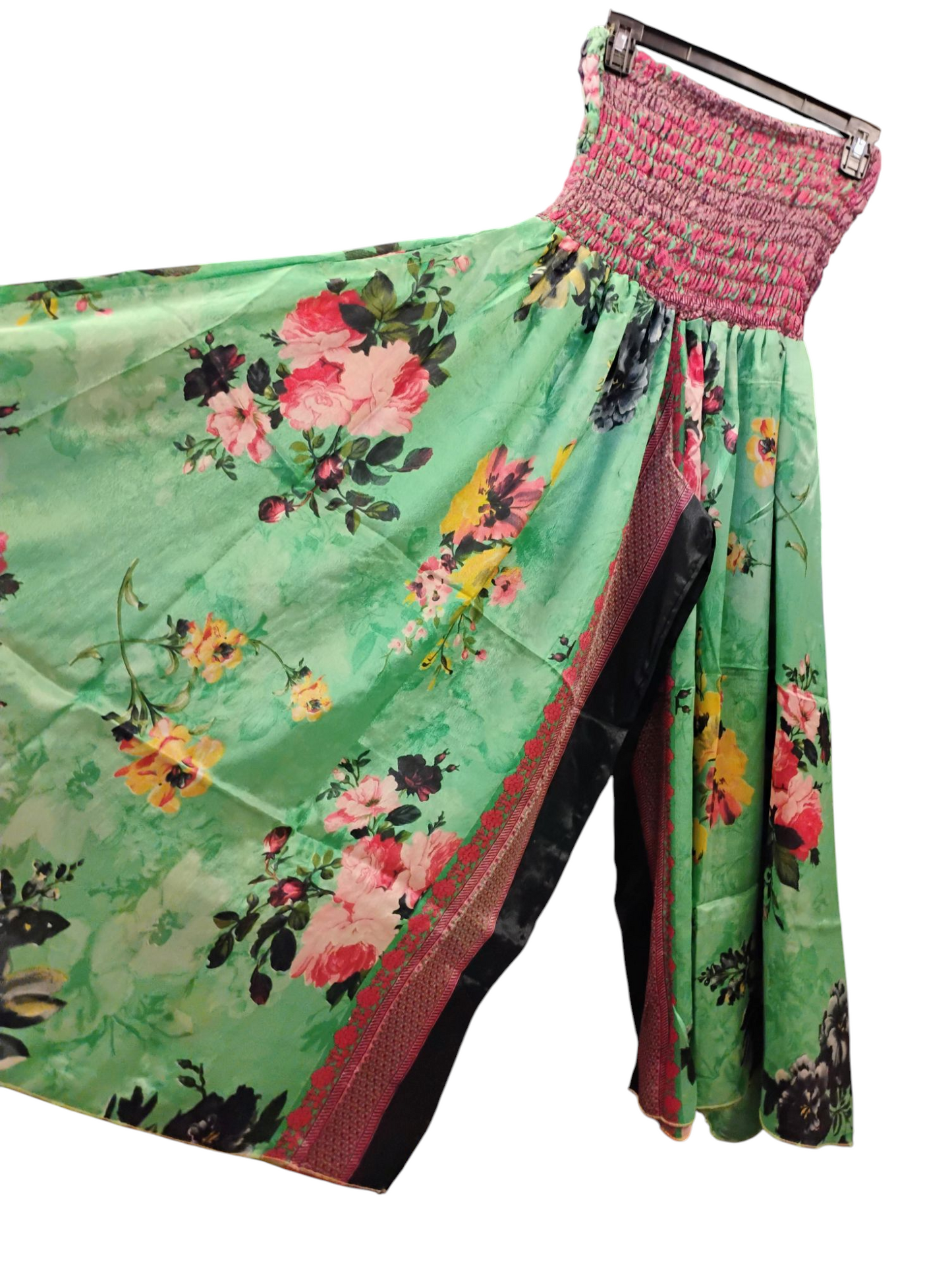 Wide Leg Smocked Plus Size Pants