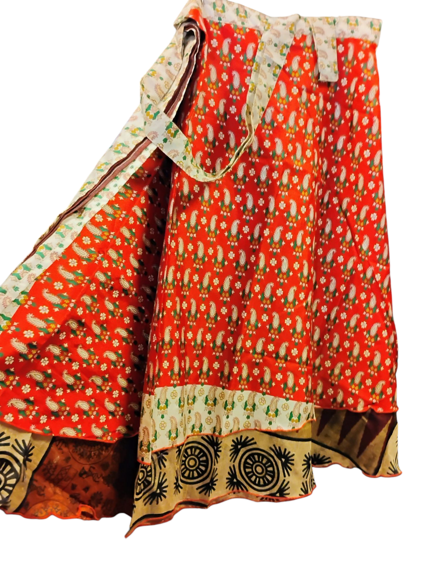 Boho Hippie Wrap Skirts - Mid Length - Plus Size