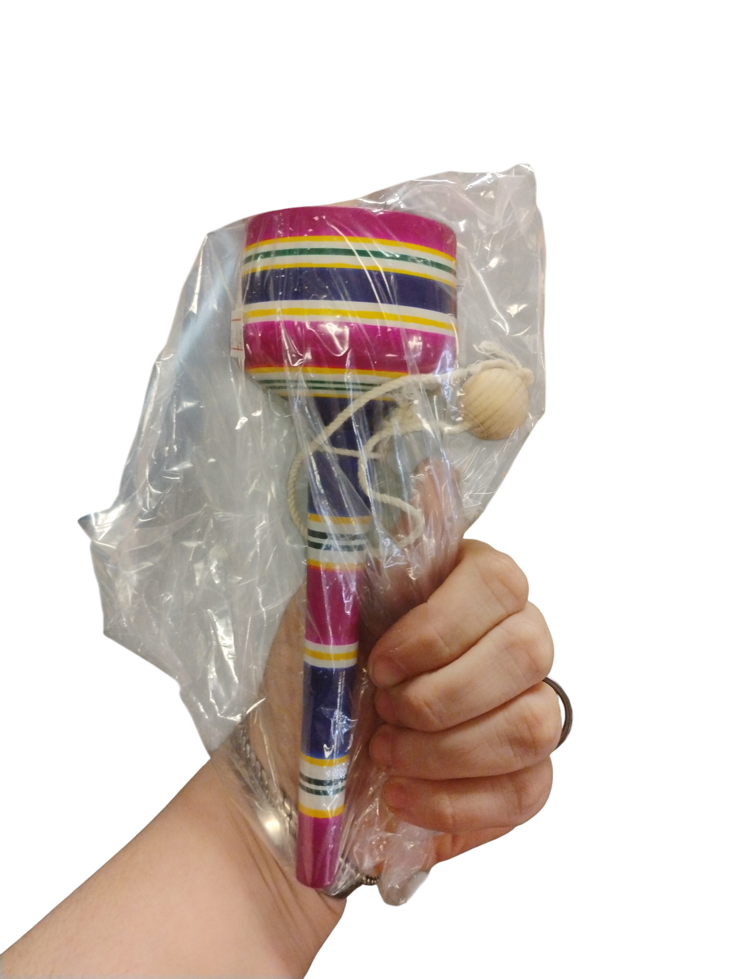 Mexican Wooden Balero Toy β Traditional Cup-and-Ball Game (3.5")