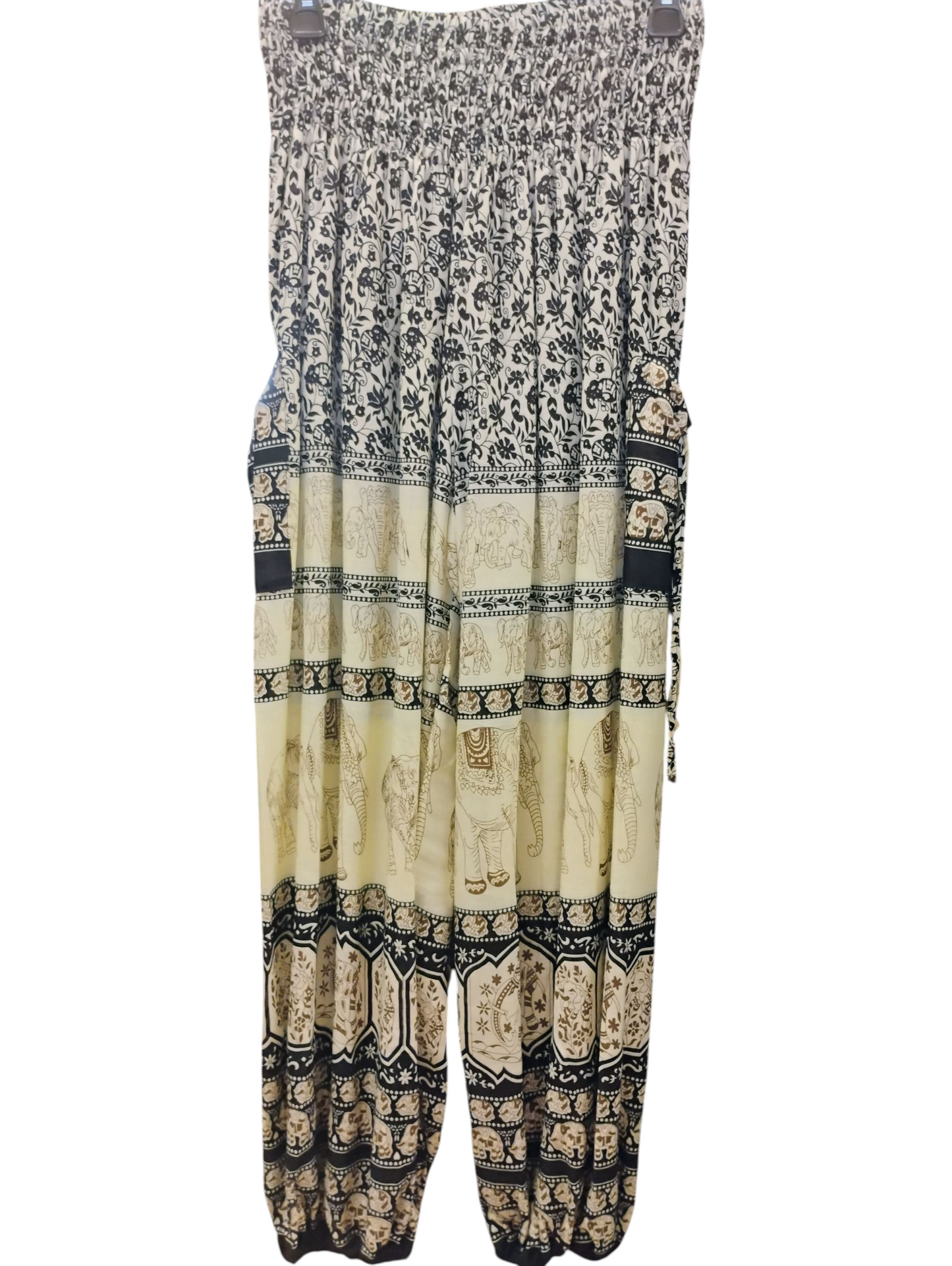 Smocked Elephant Genie Pants