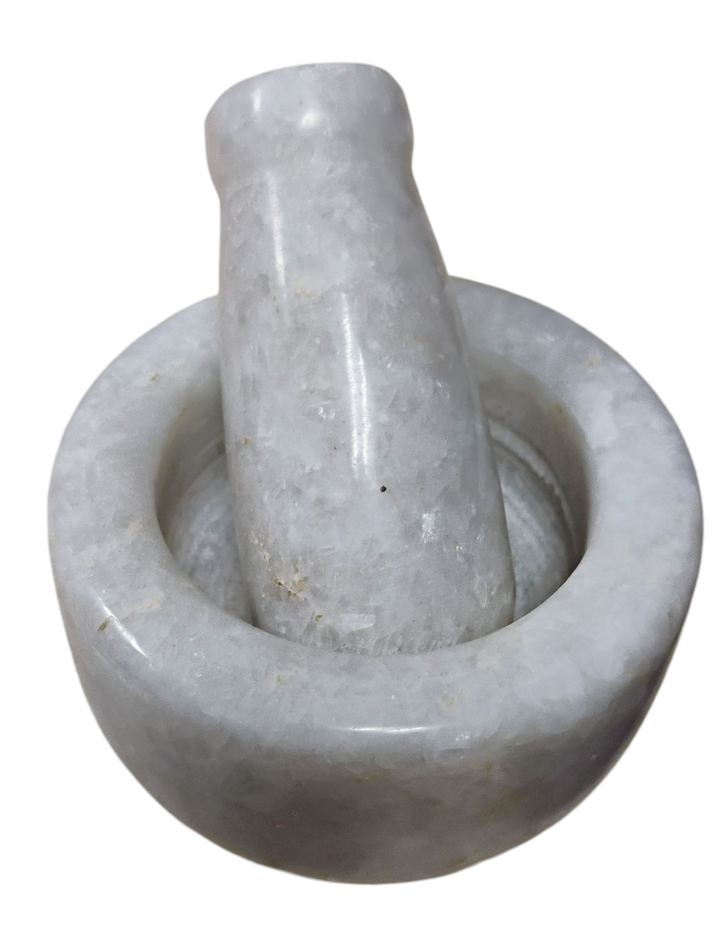 Small White Marble Mortar & Pestle