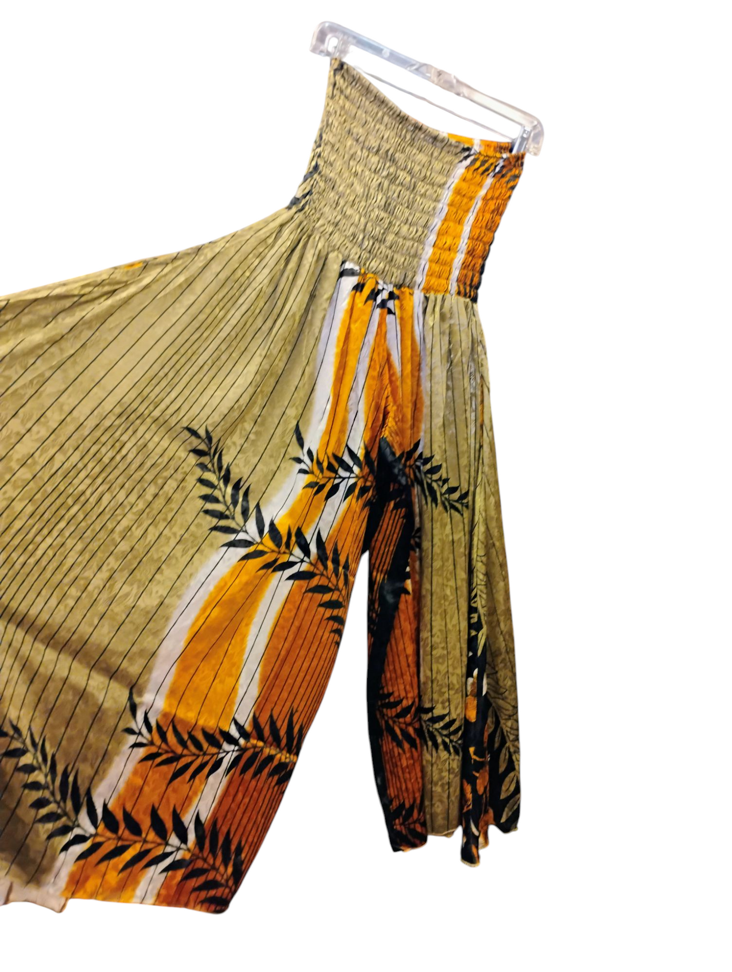 Wide Leg Smocked Plus Size Pants