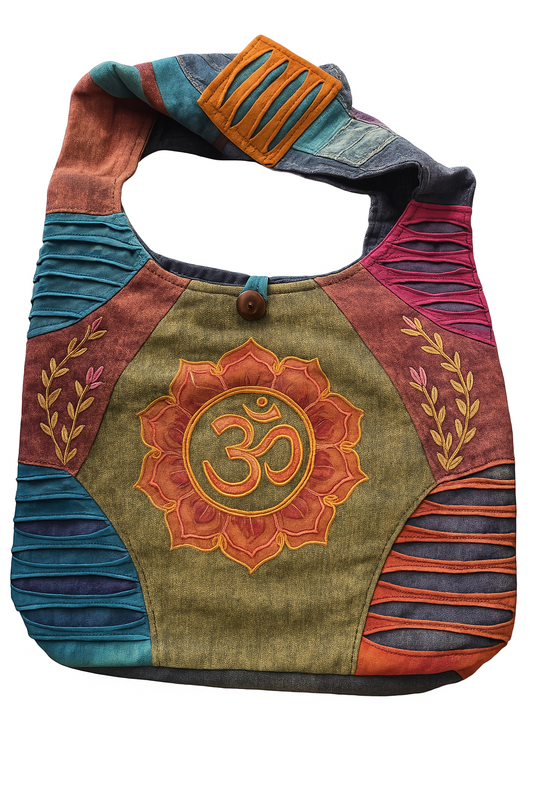 OmBloom Patchwork Satchel – Carry Your Calm, Colorfully