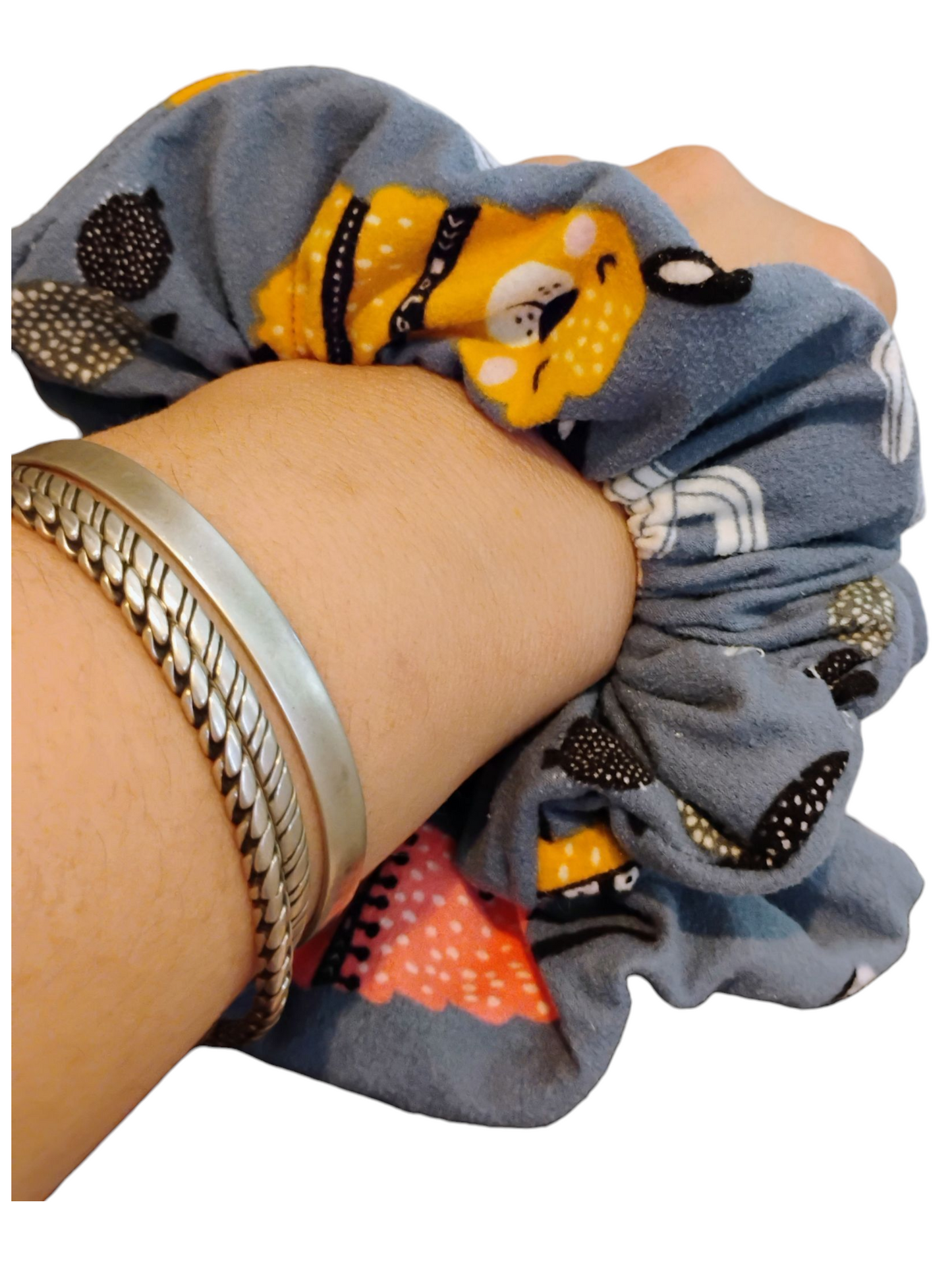 Handmade Printed Hair Scrunchie