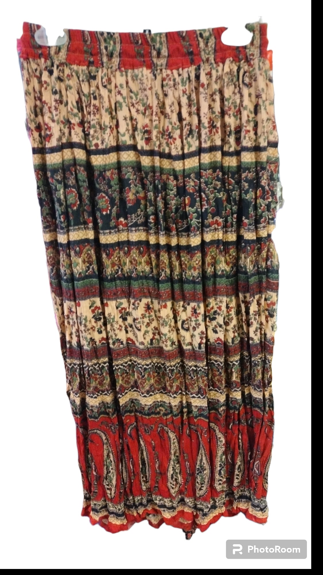 Medium Crinkle Rayon Long Skirts
