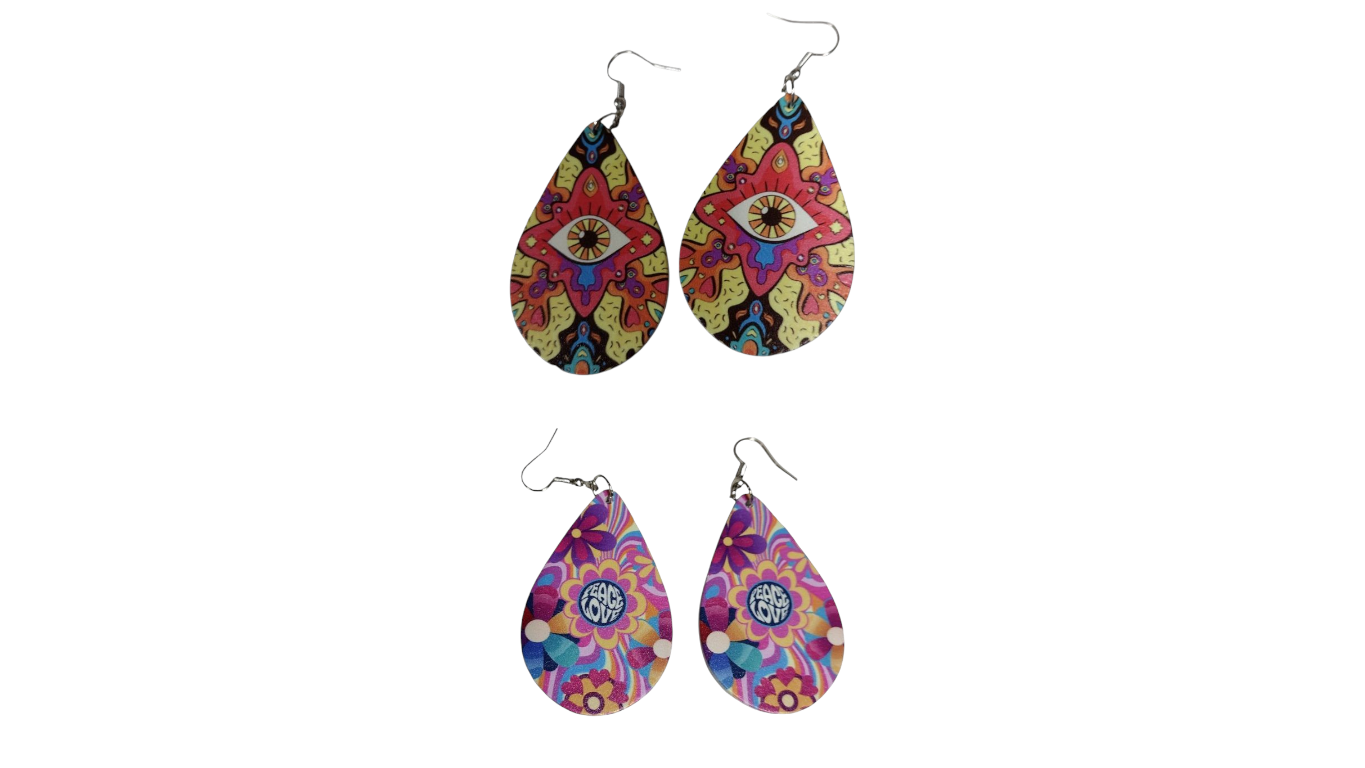 Wooden Drop Earrings