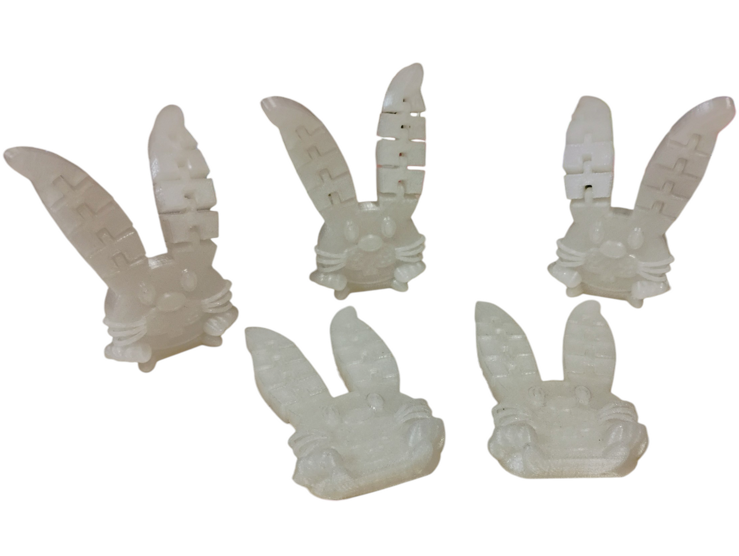 Wiggle Bunny Wobblers™ — 3D Articulated Fidget Bunnies