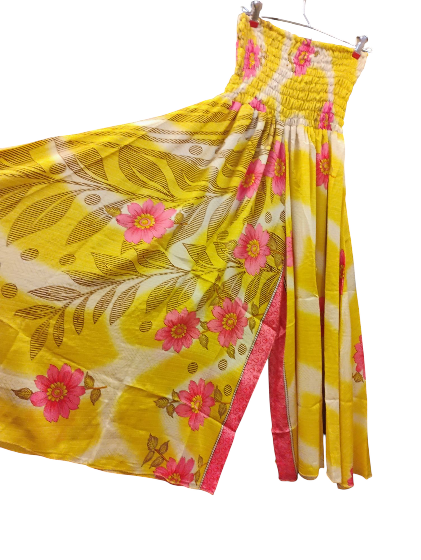 Wide Leg Smocked Plus Size Pants
