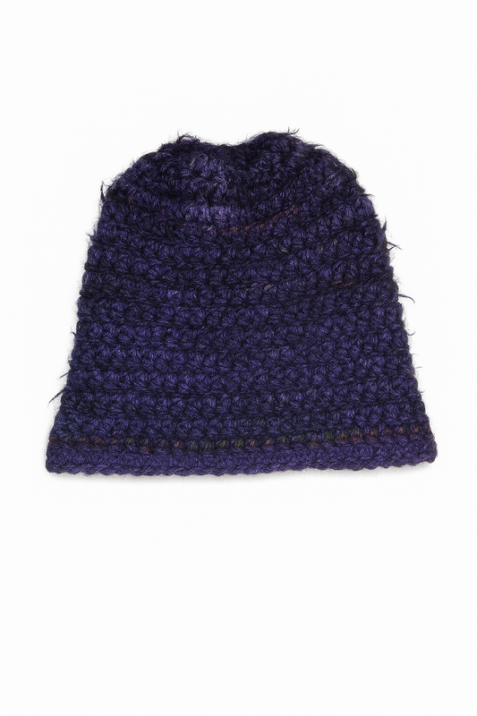 Plum Aura Fuzzy Beanie