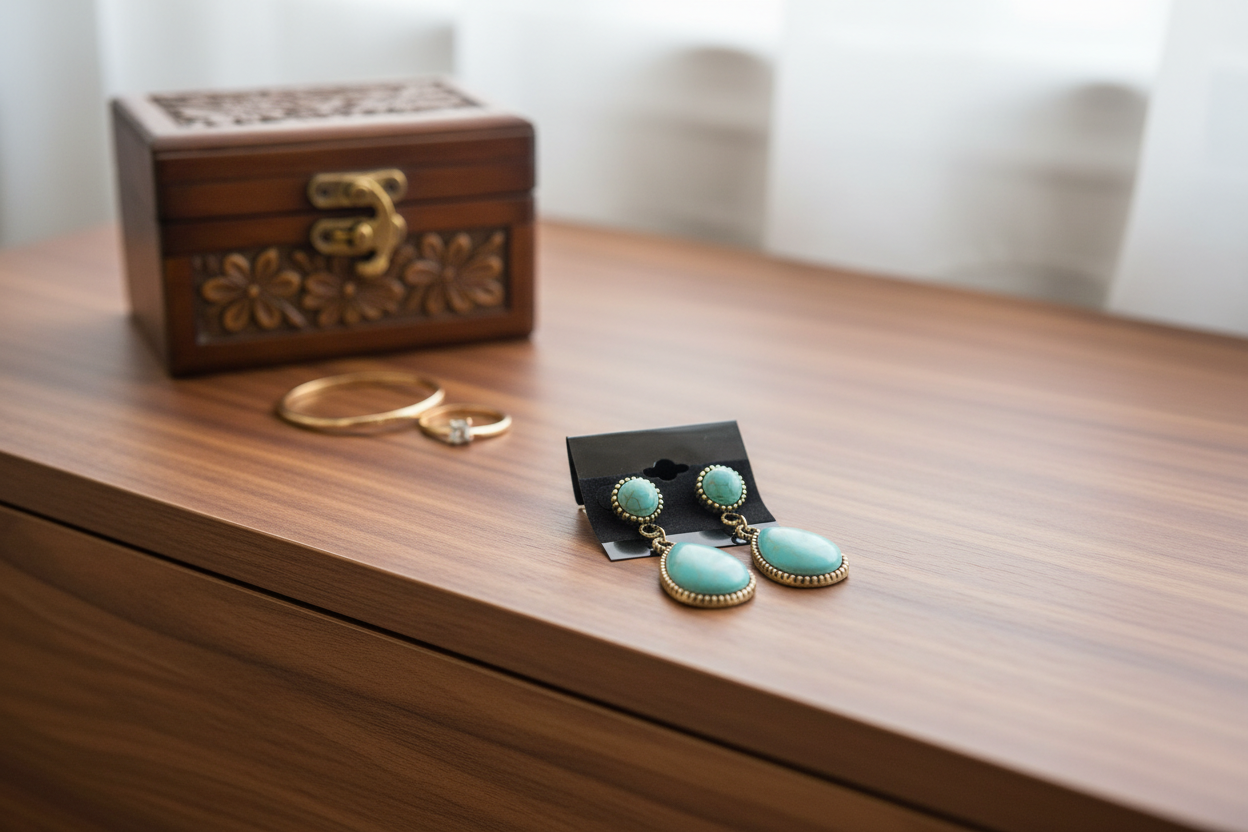 Silver Tide Drops™ – Turquoise Accent Earrings